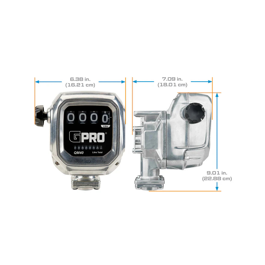 Medidor de combustible mecánico modular de 2 a 40 GPM Serie GPRO® QM40