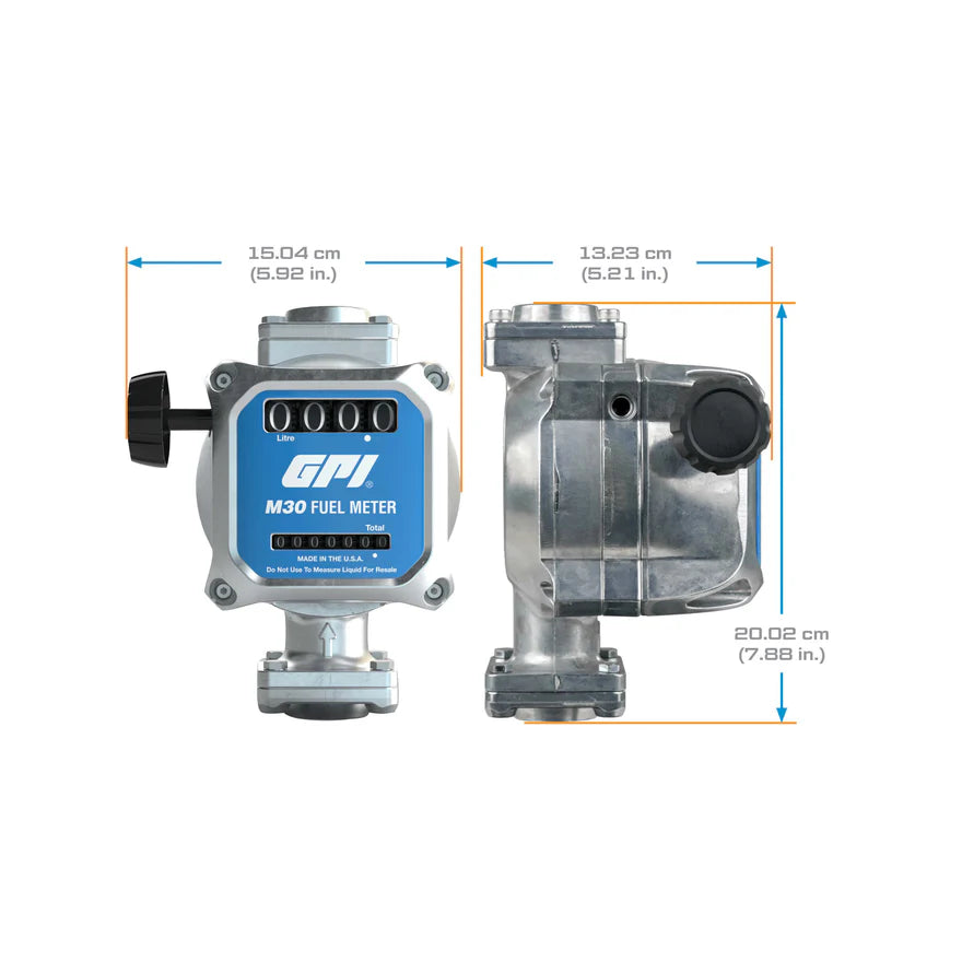 Medidor de combustible mecánico modular de 5 a 30 GPM Serie GPI® M30