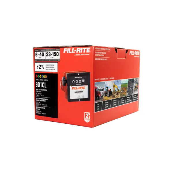 Medidor Fill Rite mecánico de transferencia de combustible de 4 dígitos 23-151 LPM, litros
