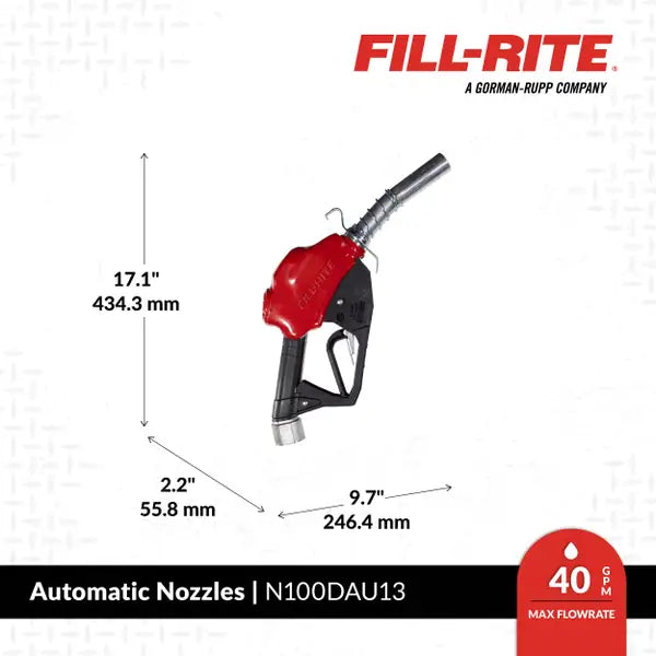 Pistola automatica ULTRA alto flujo roja de 1"