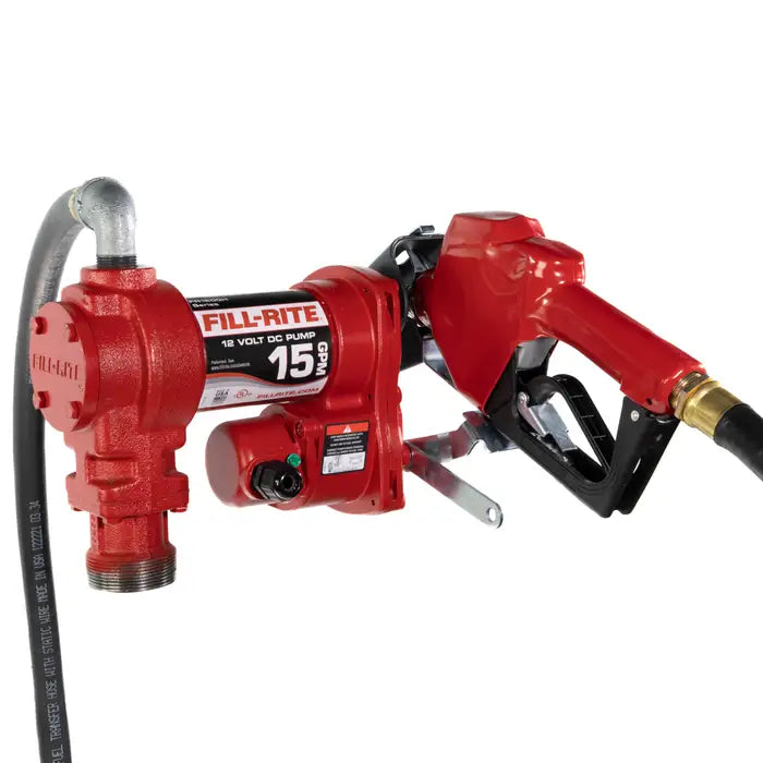 Bomba Fill-rite de transferencia de combustible de 12 V CC 15 GPM con boquilla