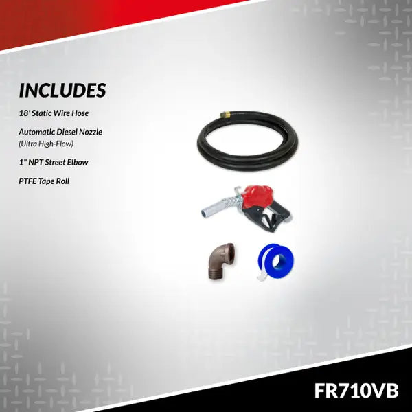 Bomba Fill-rite de transferencia de combustible de 115 V CA 20 GPM con boquilla