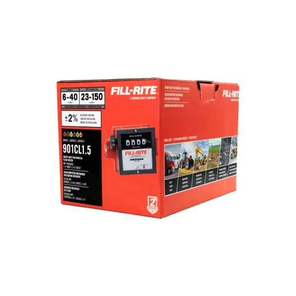 Medidor Fill Rite mecánico de transferencia de combustible de 4 dígitos 23-151 LPM, litros