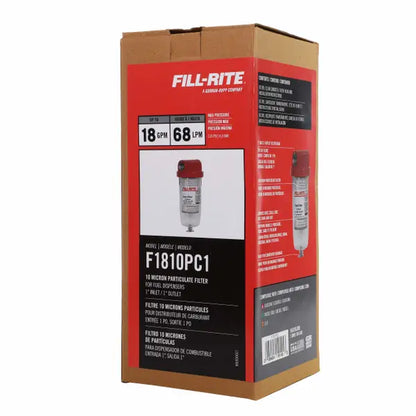Filtro de partículas de 10 micras, 1" - 12 UNF, 18 GPM, recipiente transparente