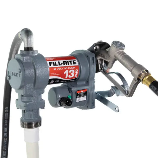 Bomba Fill-rite de transferencia de combustible de 12 V CC 13 GPM con boquilla