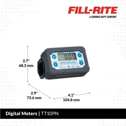 Medidor de transferencia química digital de 4 dígitos de 2 a 35 GPM