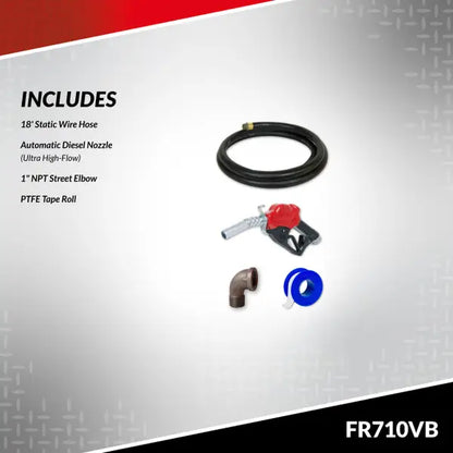 Bomba Fill-rite de transferencia de combustible de 115 V CA 20 GPM con boquilla